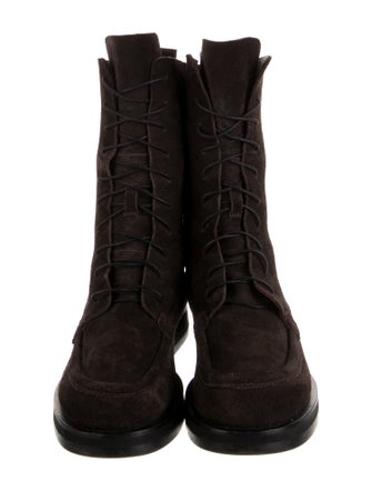 The Row Suede Combat Boots