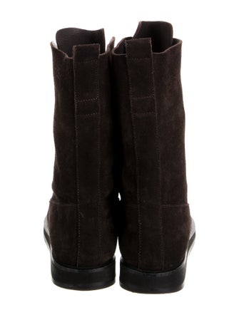 The Row Suede Combat Boots