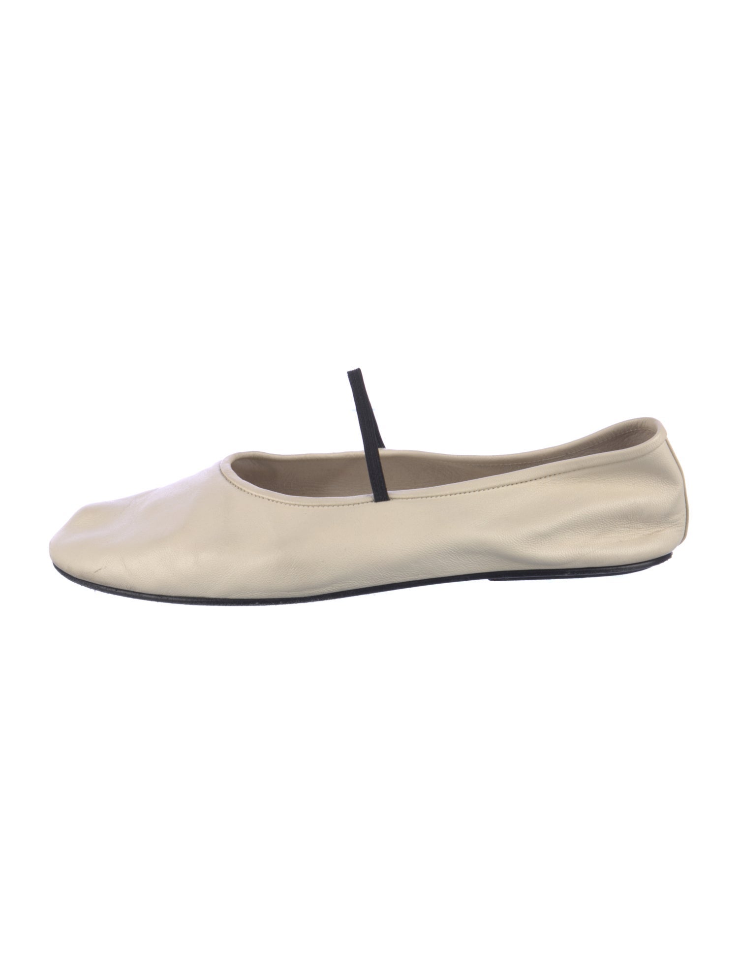 The Row Leather Mary Jane Flats