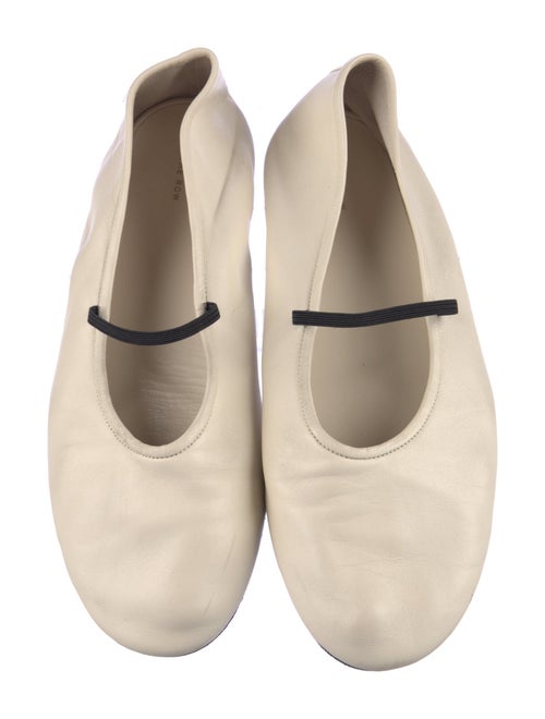 The Row Leather Mary Jane Flats