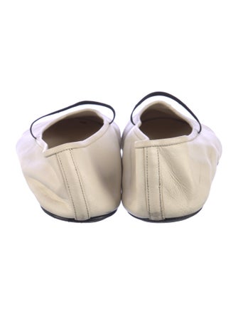 The Row Leather Mary Jane Flats