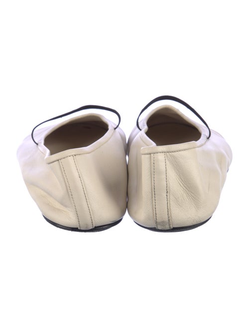 The Row Leather Mary Jane Flats