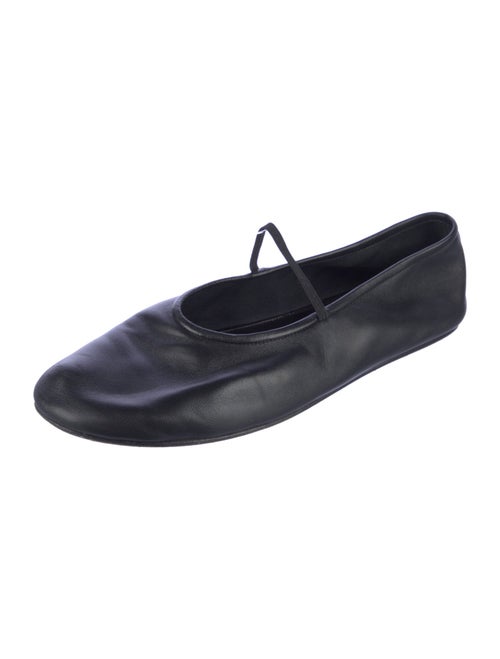 The Row Leather Mary Jane Flats