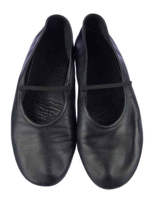 The Row Leather Mary Jane Flats