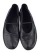 The Row Leather Mary Jane Flats