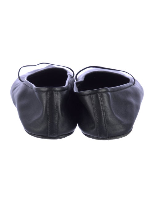 The Row Leather Mary Jane Flats