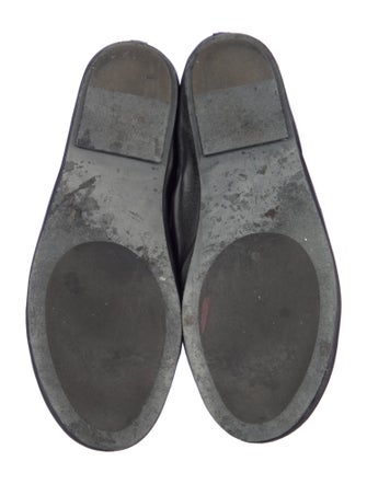 The Row Leather Mary Jane Flats