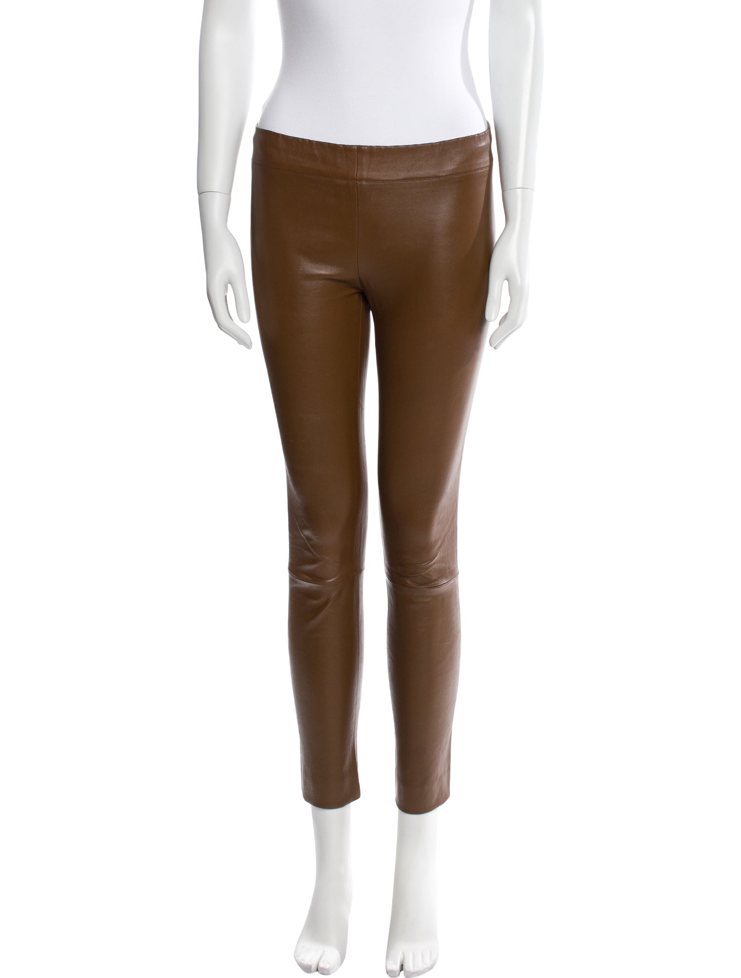 The Row Leather Skinny Leg Pants