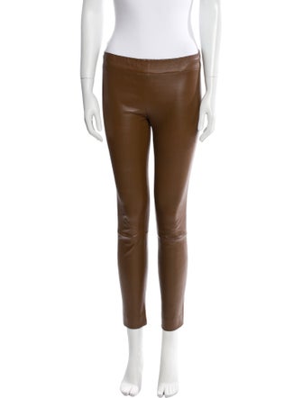 The Row Leather Skinny Leg Pants