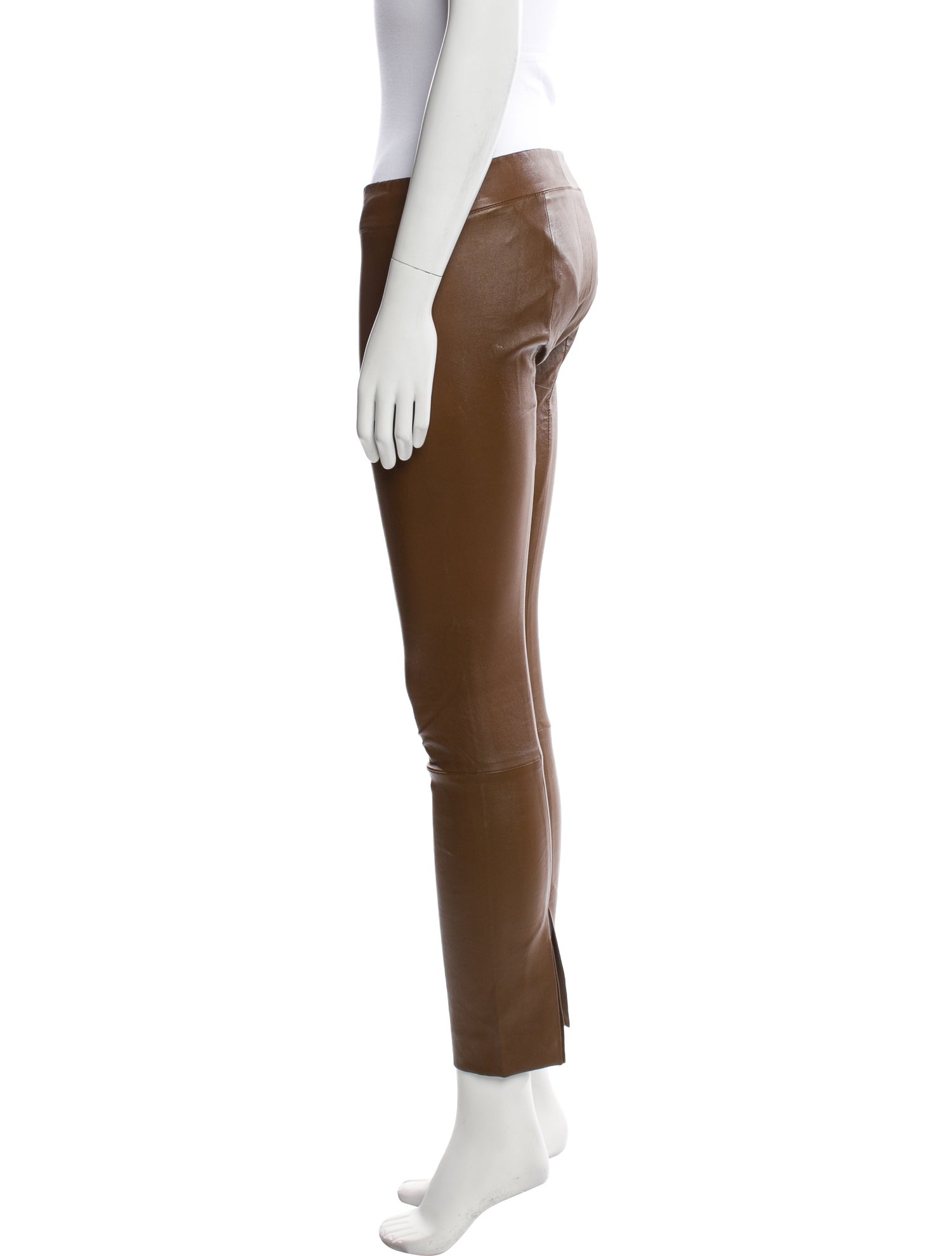 The Row Leather Skinny Leg Pants