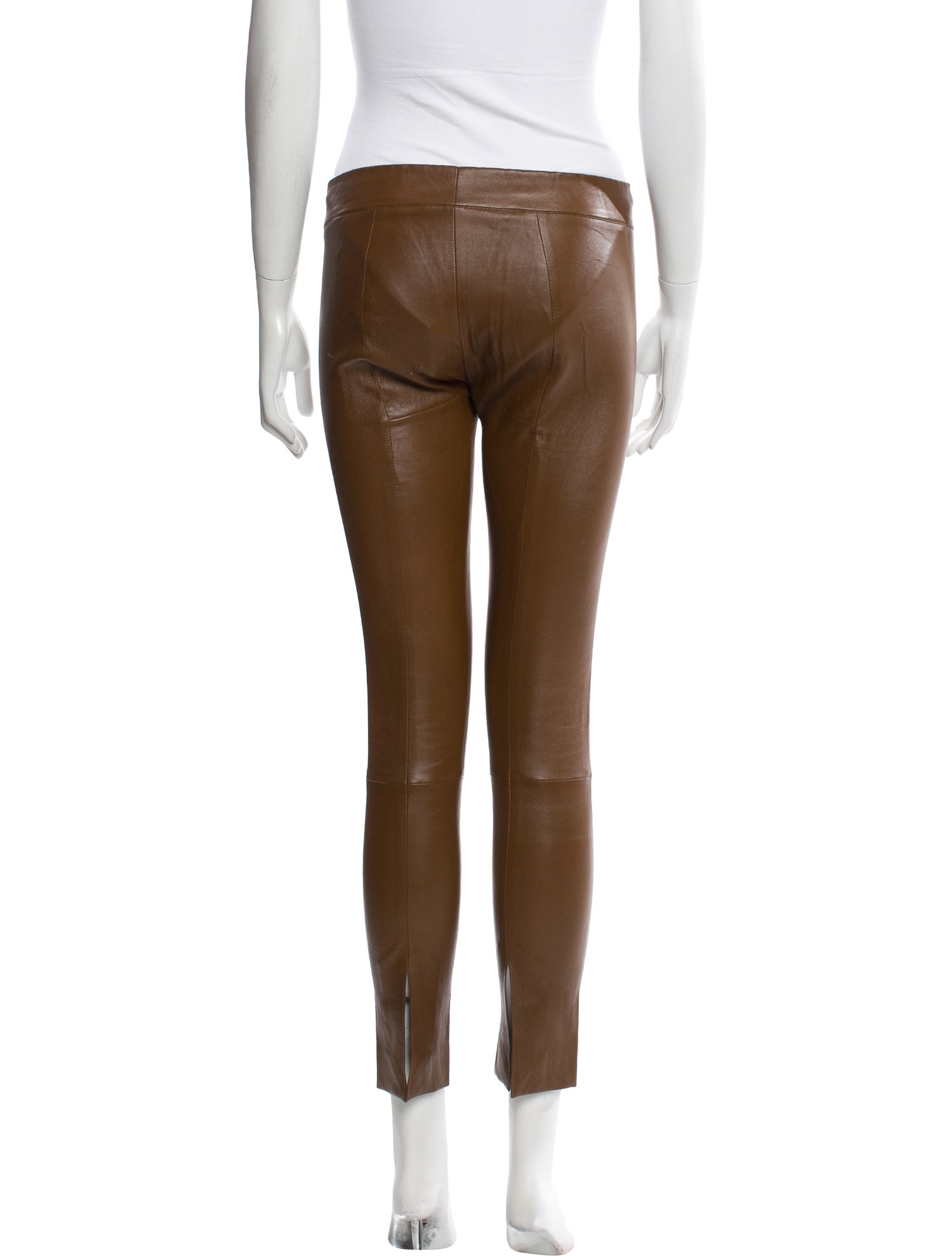 The Row Leather Skinny Leg Pants