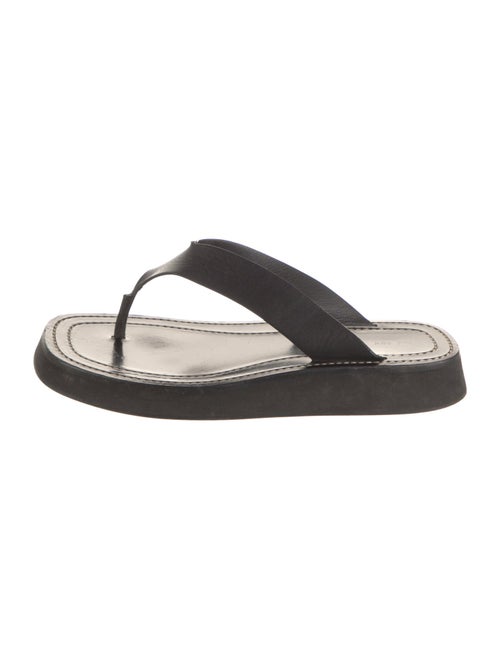 The Row Ginza Leather Flip Flops