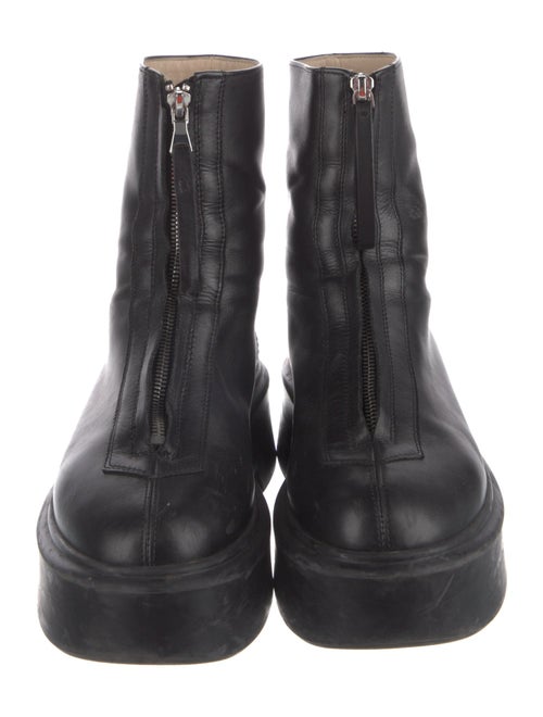 The Row Leather Combat Boots