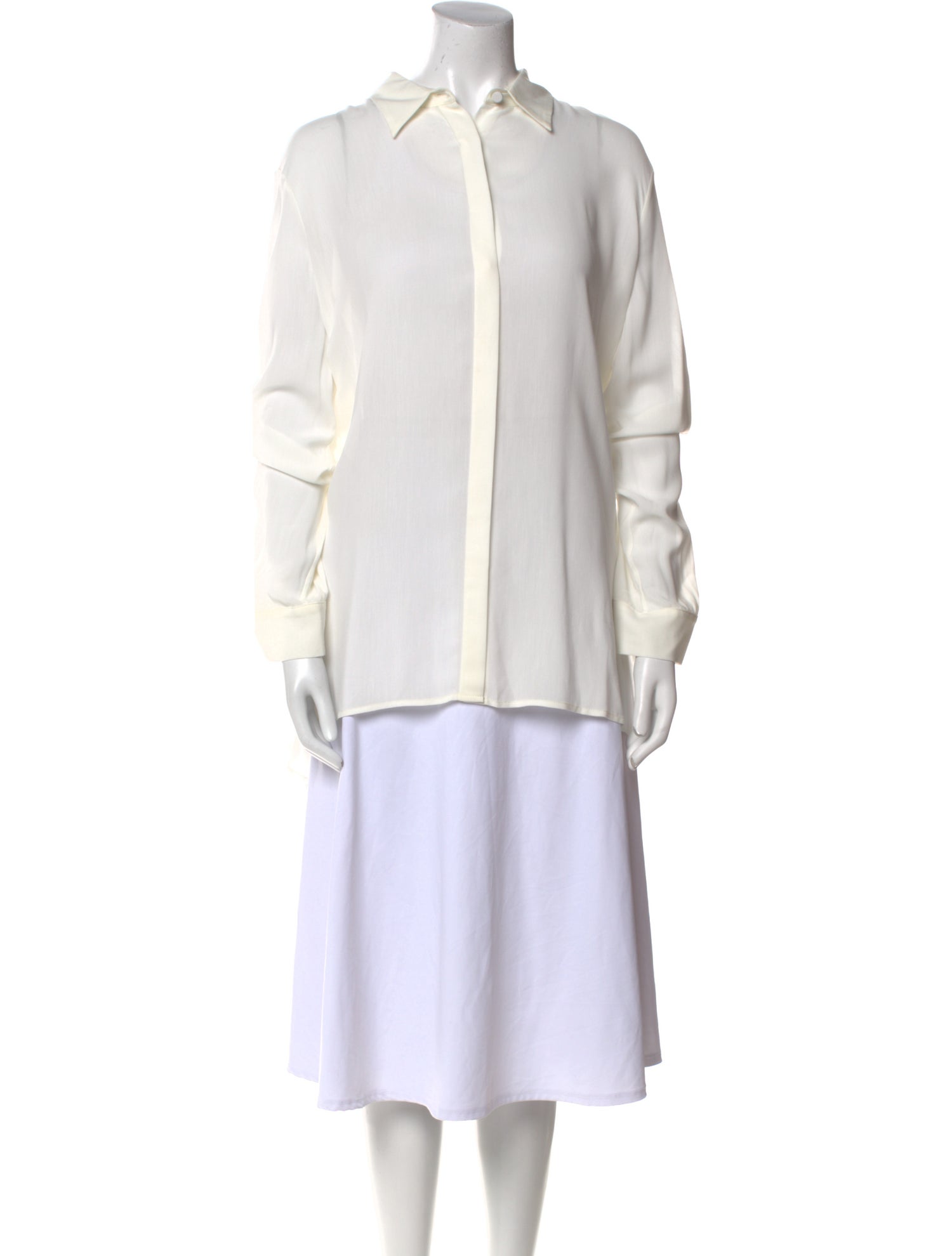 The Row Carlton Long Sleeve Button-Up Top