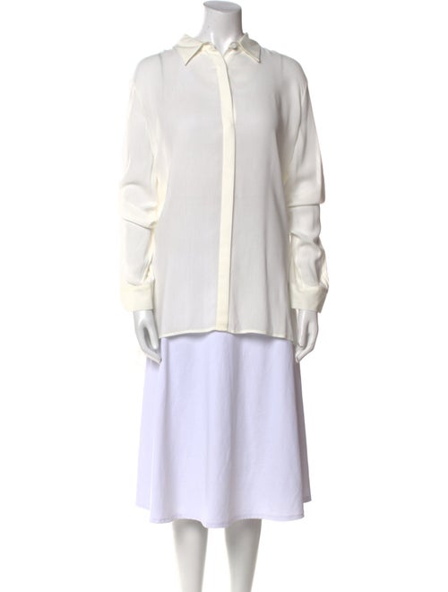 The Row Carlton Long Sleeve Button-Up Top