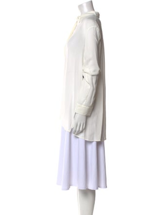 The Row Carlton Long Sleeve Button-Up Top