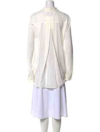 The Row Carlton Long Sleeve Button-Up Top