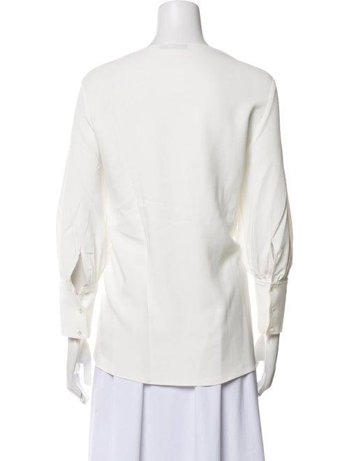 The Row Scoop Neck Three-Quarter Sleeve Blouse