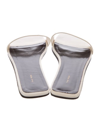 The Row Leather Slides