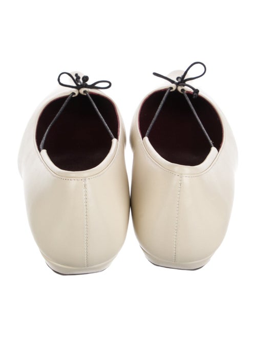 The Row Claudette Bow Leather Ballet Flats