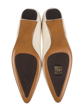The Row Claudette Bow Leather Ballet Flats