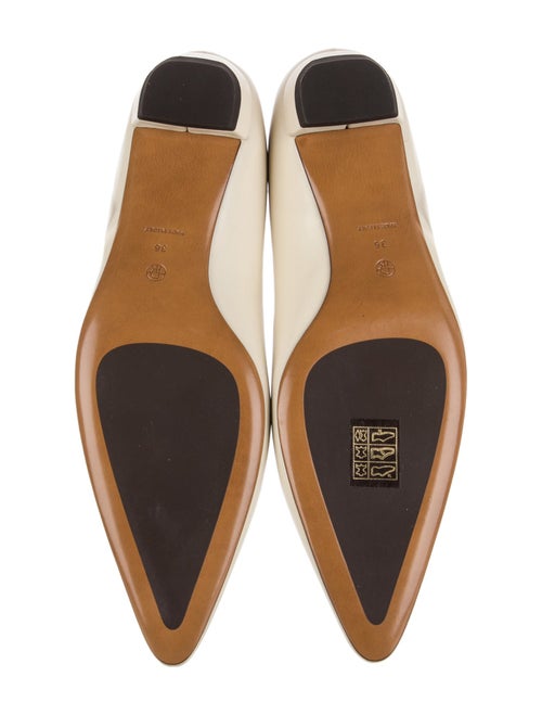 The Row Claudette Bow Leather Ballet Flats