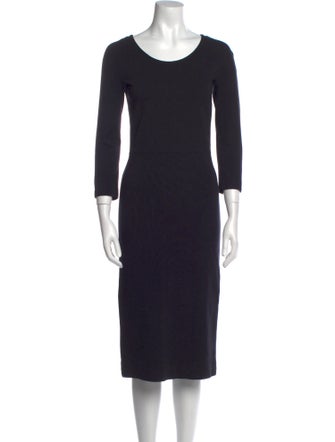 The Row Scoop Neck Midi Length Dress