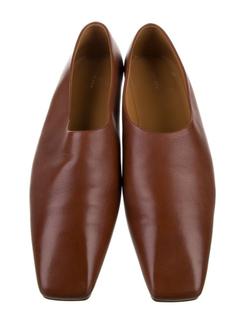 The Row Square toe pump Leather Ballet Flats