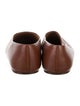 The Row Square toe pump Leather Ballet Flats