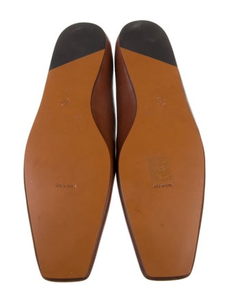 The Row Square toe pump Leather Ballet Flats