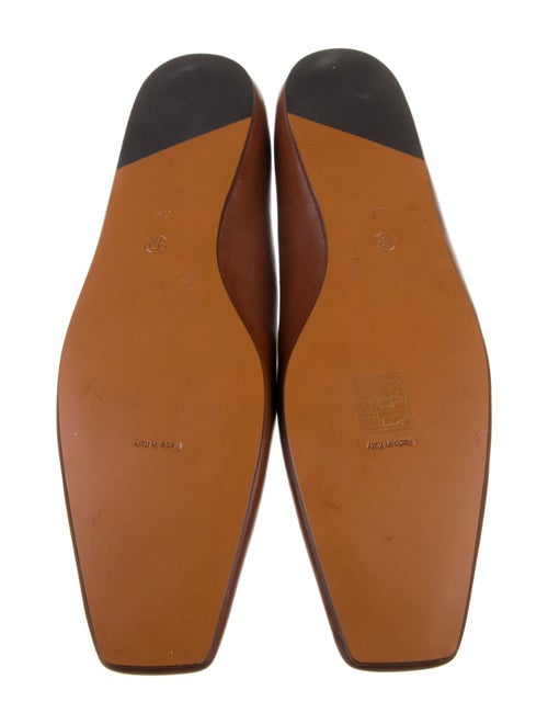 The Row Square toe pump Leather Ballet Flats