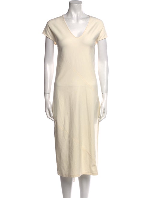 The Row V-Neck Midi Length Dress