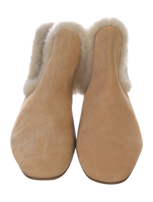 The Row Suede Fur Trim Boots