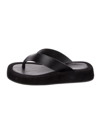 The Row Ginza Calfskin Flip Flops