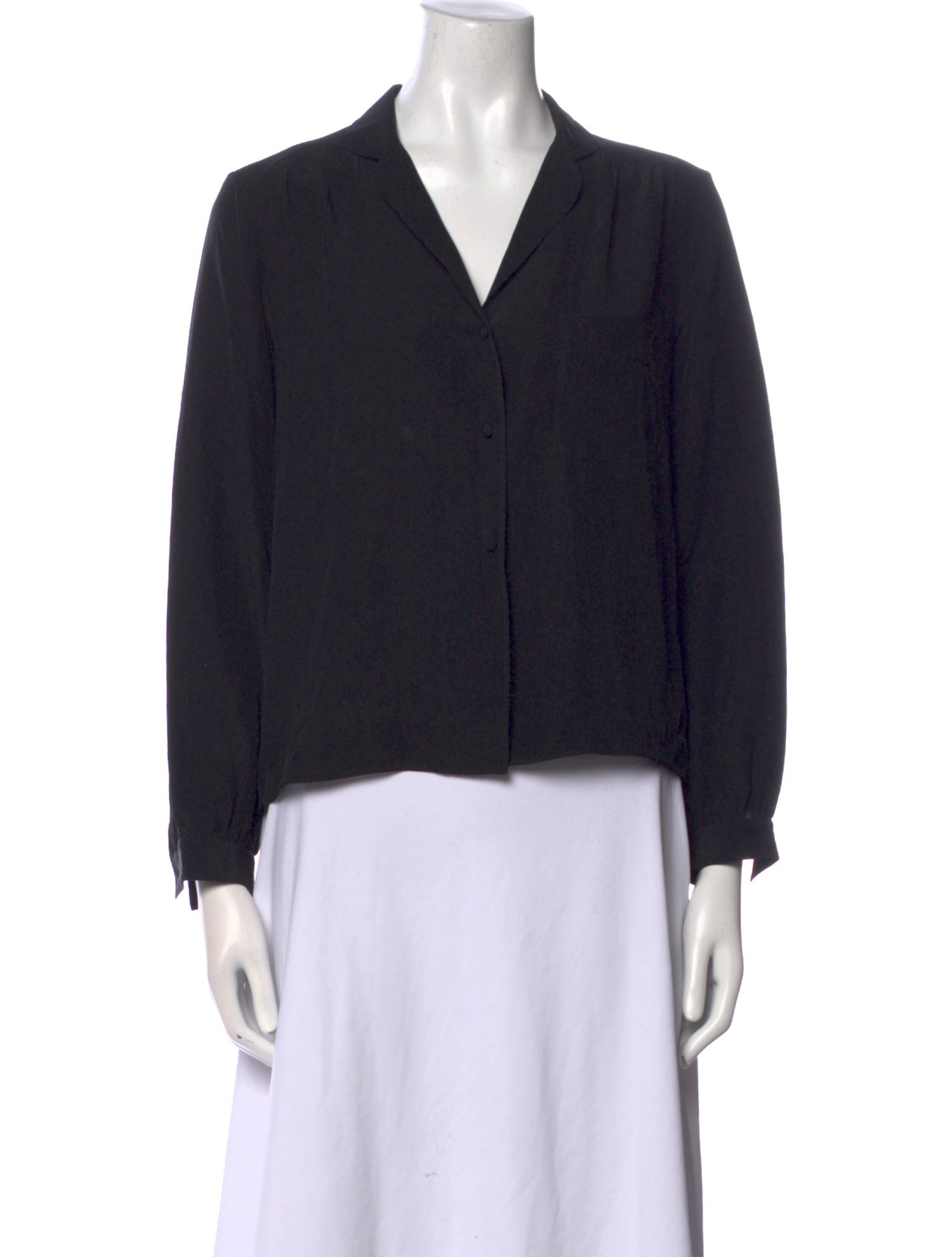 The Row Silk V-Neck Crop Top