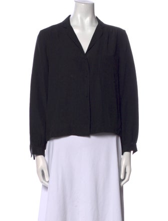 The Row Silk V-Neck Crop Top