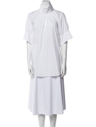 The Row Mock Neck Short Sleeve Tunic