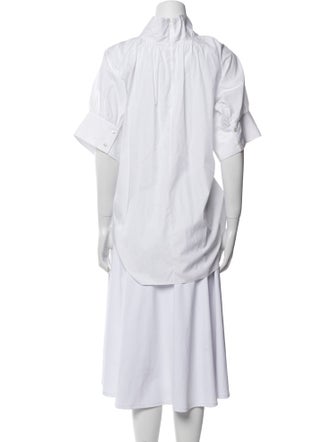 The Row Mock Neck Short Sleeve Tunic