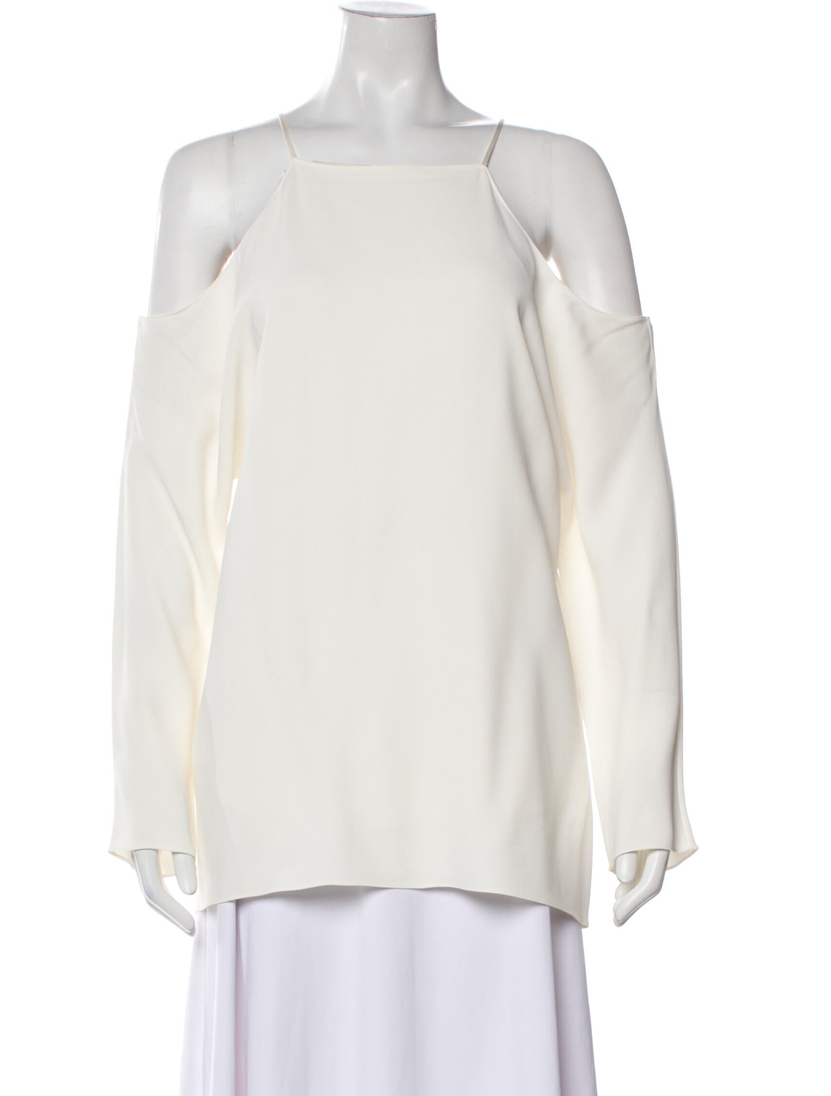 The Row Square Neckline Long Sleeve Blouse
