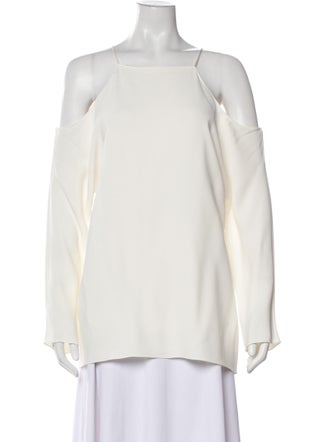 The Row Square Neckline Long Sleeve Blouse