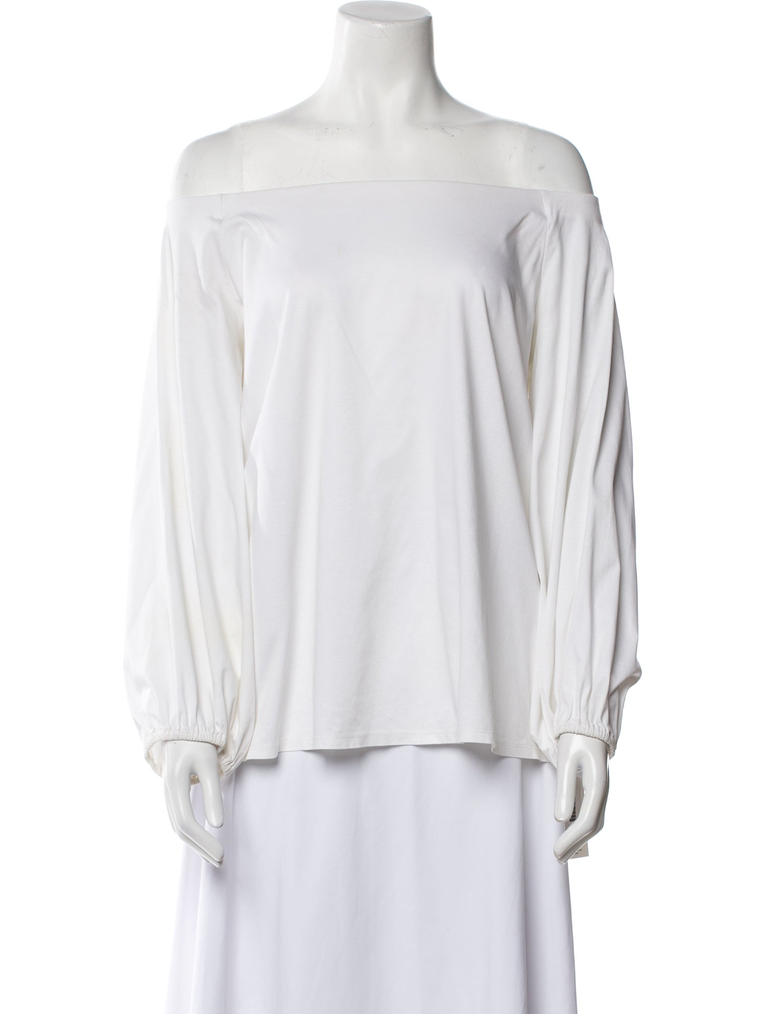 The Row Off-The-Shoulder Long Sleeve Blouse