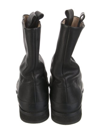 The Row Leather Moto Boots
