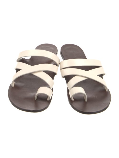 The Row Leather Slides