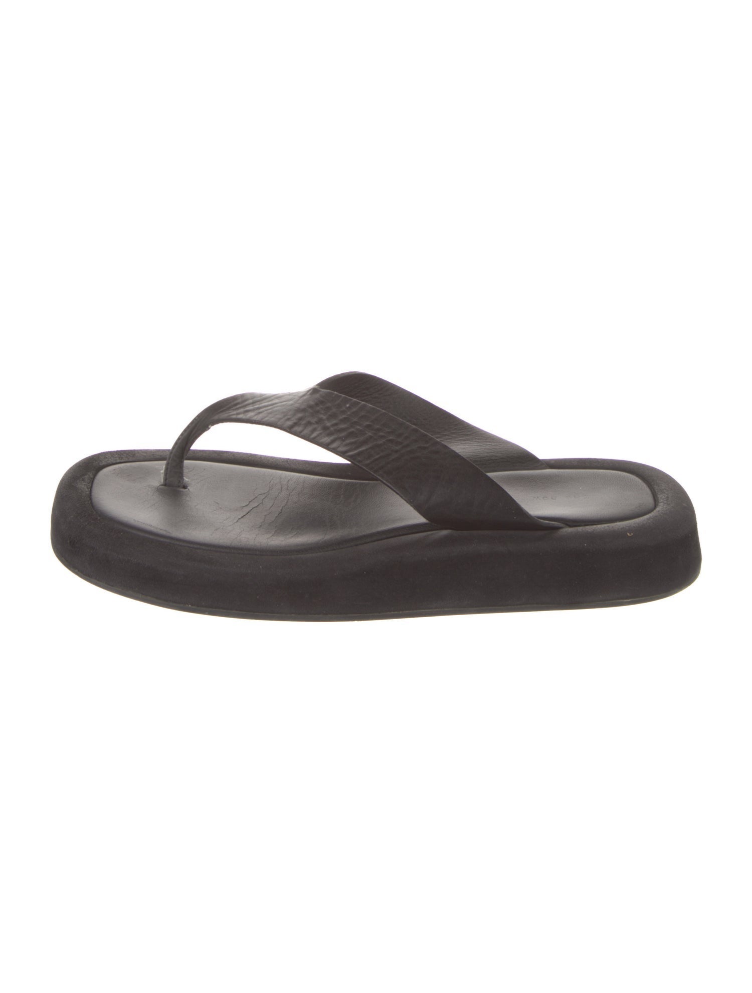 The Row Leather Flip Flops