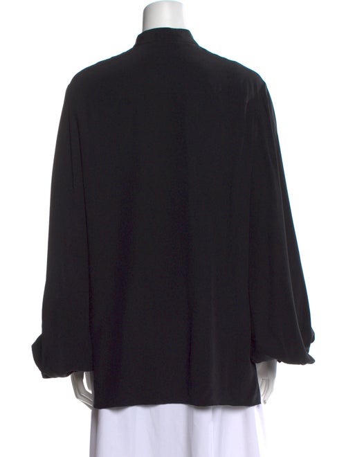 The Row Silk Mock Neck Blouse