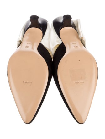 The Row Suede Colorblock Pattern Mules