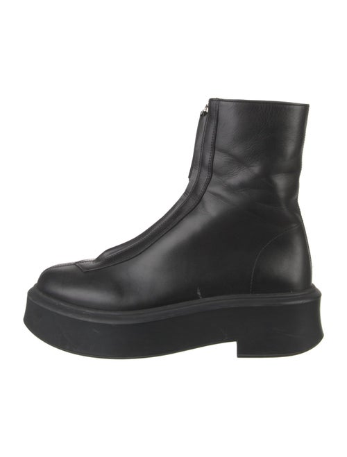 The Row Zipped Boot 1 Leather Combat Boots