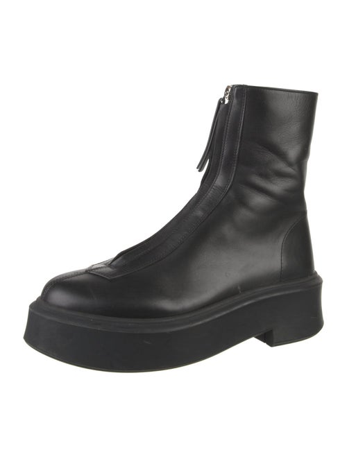 The Row Zipped Boot 1 Leather Combat Boots