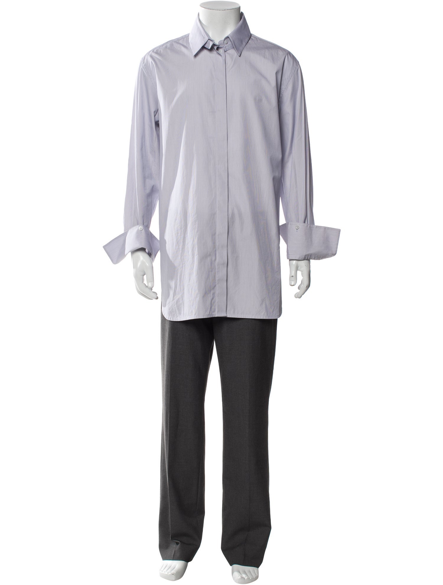 The Row Striped Long Sleeve Dress Shirt