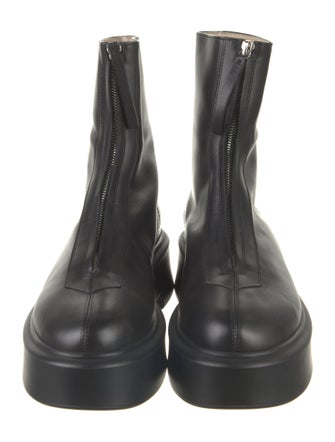 The Row Zipped Boot 1 Leather Combat Boots